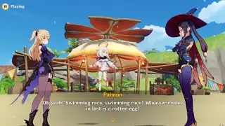 Genshin Impact Mona bad at Swimming in Water