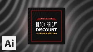 How to Create Social Media Banner Design for Black Friday (1) | Adobe Illustrator Tutorials