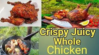 Whole Roasted Chicken Outdoor Cooking | Juicy & Crispy Open Fire Roast
