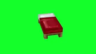 Minecraft Bed  Green Screen Animation  - Free 4k