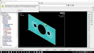 Ansys tutorial to stressed 2d plate problem