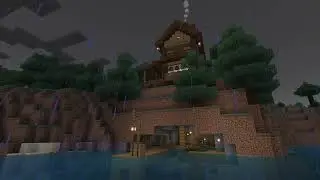 Fisherman's Cabin, Part 2 | Minecraft Quick Build w/ Calm Thunderstorm Ambience