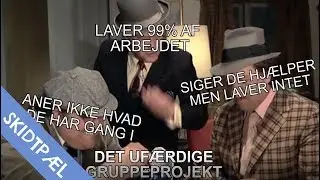 Gruppearbejde i en n&oslash;ddeskal - Skidtp&aelig;l
