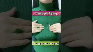 Many styles with one Safety pin 🎀💯 || Easy Safety pin hacks || styling with safety pin  #fashion