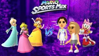 Mario Sports Mix - Dodgeball (3 players, Expert CPU) Exhibition Ep. 1213
