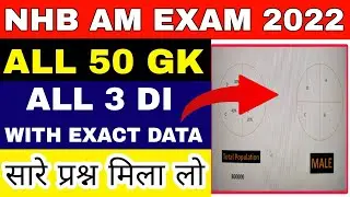 NHB Assistant Manager Asked GA 2022 || NHB Assistant Manager Asked data Interpretation 2022 ||