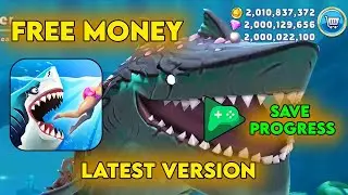 Неограниченное количество монет, драгоценных камней и жемчуга в Hungry Shark World | Последняя ве...