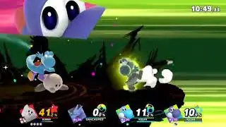 Super Smash Bros. Ultimate: Kirby Vs. Yoshi Vs. Yoshi Vs. Pok&eacute;mon Trainer [4K]