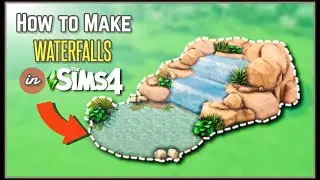 EASY! How to make waterfalls in The Sims 4 (No CC/No Mods) - Sims 4 Tutorial