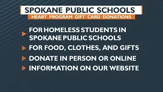 Spokane Public Schools Heart program gift card donations