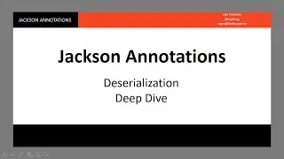 Jackson Deserialization - 1 - intro