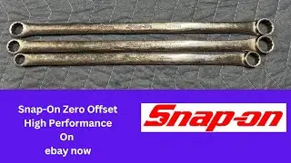 Набор из 3 высокоточных метрических торцевых ключей Snap-On с 12-гранными ключами и углом смещени...