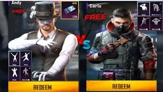 CARLO VS ANDY CHARACTER how to  best character of bgmi.