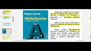AUTORA: SOARES -  ALFABETIZAÇÃO-   A QUESTÃO DOS MÉTODOS