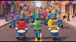 ABC Parade with Drums and Flutes 🥁🎶 | Learn ABC for Kids | Alphabet Music Adventure