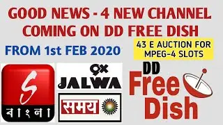 dd free dish 43 e auction results / 4 new channel Coming mpeg 4 slots
