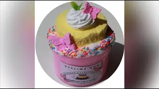 How to Make Butterfly Buttercream Cake Slime (DIY Clay Butter Slay Texture from KY-SLIME)