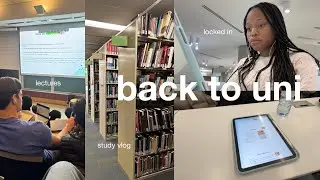 back to uni study vlog 📓 productive first days back, lectures, & studying