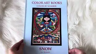 COMPLETED Snow Color By Number Coloring Book | Ajay Quinnell | Eclipse Art Books | Flip Through