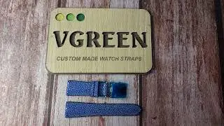 Blue Full Grain Stingray Leather Strap For MB&F flying T Watch