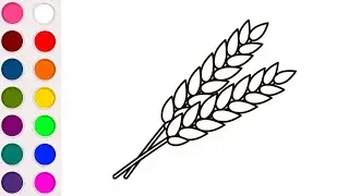 How to Draw a Wheat  | Drawing, Coloring for Kids | ART MAGIC PALETTE