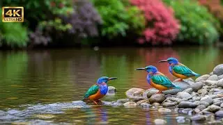 Relaxing Piano with Forest Rain, River and Birds for Study, Meditation and Deep Calm