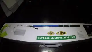 unboxing 360 light outdoor multi function LED light with fish rod