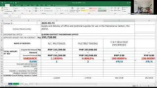 Procurement Livestream for DPWH Quirino District Engineering Office on May 28, 2025