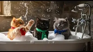 They tried to HIDE from bath time! 🛁 | A Tiny Kitten Story