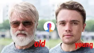 face app. old vs young. photo editing.Trach hd