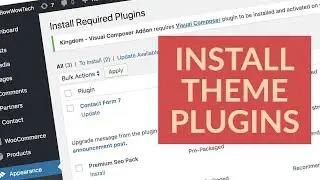 Reinstall Theme Plugins like WP Bakery Visual Composer Page Builder