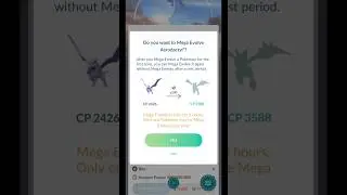 Aerodactyl Mega Evolution in #pokemongo 💥