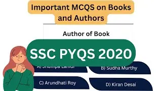 Important books & authors quiz for SSC | SSC PYQS 2020 | SSC Previous year questions mcqs/quizes