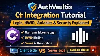 AuthVaultix C# Integration Tutorial | Login, HWID, Variables & Security Explained