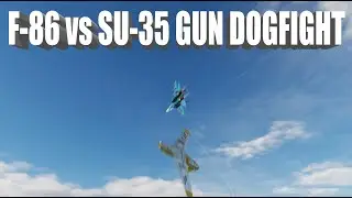 F-86 vs SU-35 GUN DOGFIGHT