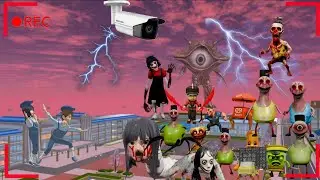 Yuta Mio Panik Rekam CCTV Pasukan Hmood Hbibi dan Puluhan Anomali Monster | Menyerang Kota😱 Sakura 👹
