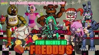 AmyCupMiku X FNAF Bonus Playlist 🩷❤🩵 / #amyrose #cuphead #hatsunemiku #fnaf #nocopyright 