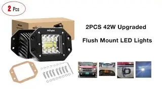 Nilight 2PCS 42W Flush Mount LED Light Pods