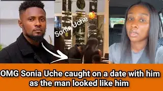 Caught in the act as Sonia Uche goes on a date with a mystery man . That looks like him 😲😳