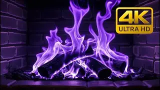 The Hushed Glow of Violet Fire: A Dreamlike Hearth for Sleep, Reflection, and Spiritual Calm
