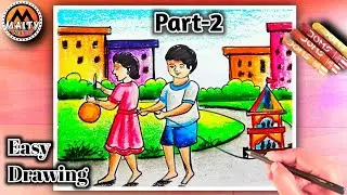 Rath Yatra Drawing | Jaganath Ratha Yatra Festival Scenery Drawing | Jagannath Drawing | part -2