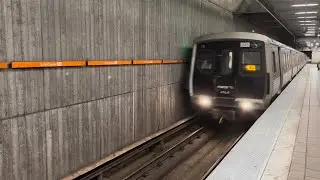 MARTA: Southbound Red Line + Northbound Gold Line Trains At Arts Center Station GA: (08/25/2022)