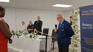 Rotaty Club of Winnipeg Induction and Oath Taking Led by PDG Fred Right