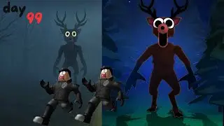 SURVIVE 99 DAYS IN THE FOREST 😨 |  | 4 Player survive | Bloxmine 🤗