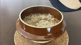 Kamameshi the Japanese rice pilaf in a pot | Instant food in Japan