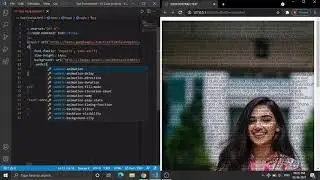 Create Portrait Photo With Text Using html css