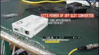 SFP slot converter and 1550/1310 nm WDM Converter in 14 slot chassis whole scheme testing