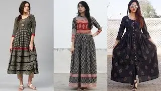 Black Printed Kurti Designs 2019 | Indian Fashion 2019