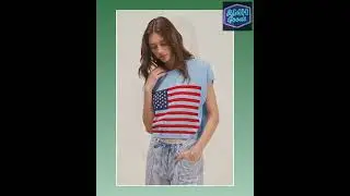 SO ME Fourth Of July American Flag Boxy Fit Sweater Top