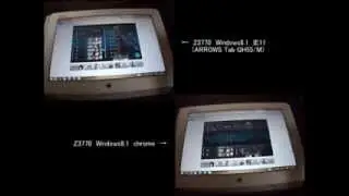 QH55/M（WQ1/M）　ATOM・Z3770　艦これ動作速度（IE・chrome比較）